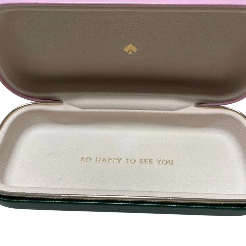 Kate Spade Green Eye Glass Clam Shell Case Hard